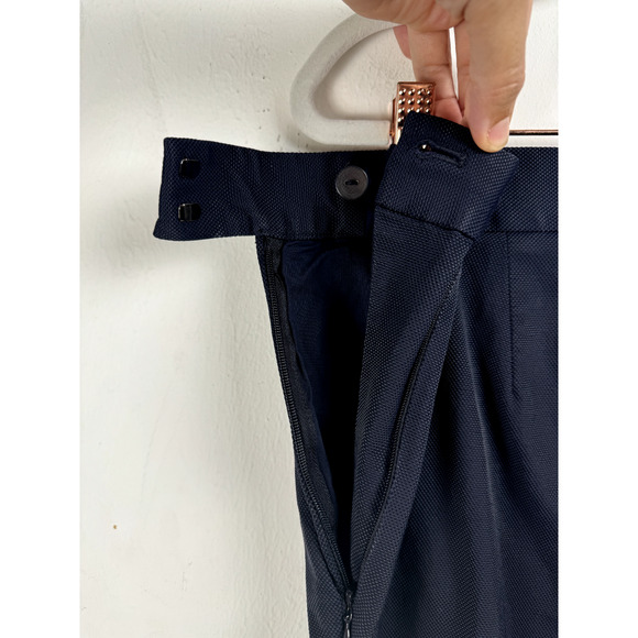 COS Navy Dress Pants Minimalist Edgy Quiet Luxury Work Office Academia Preppy 12 - Picture 7 of 9
